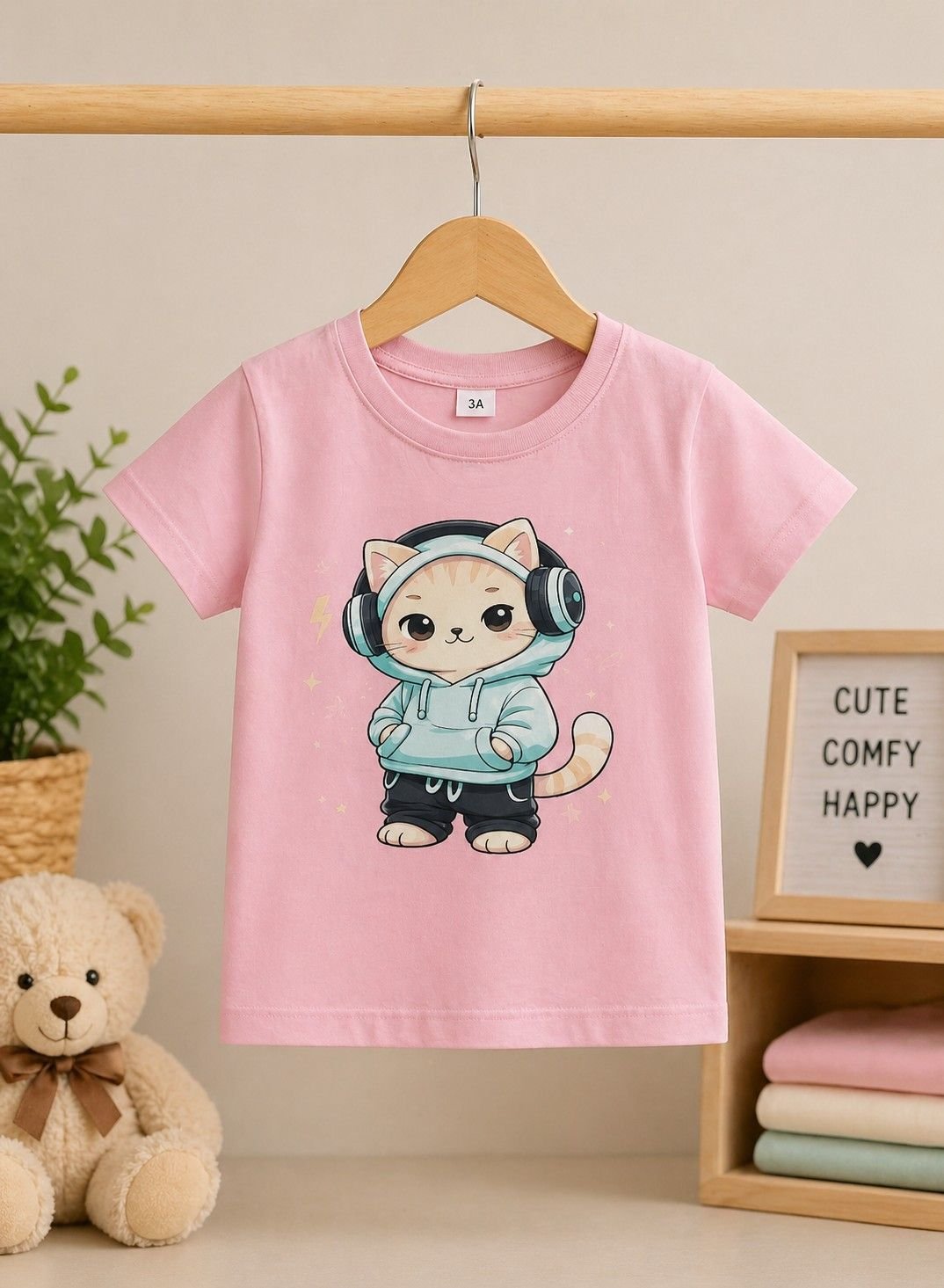 Boys Pink Printed Cotton Half Sleeve T-Shirt – Comfortable Kids Wear