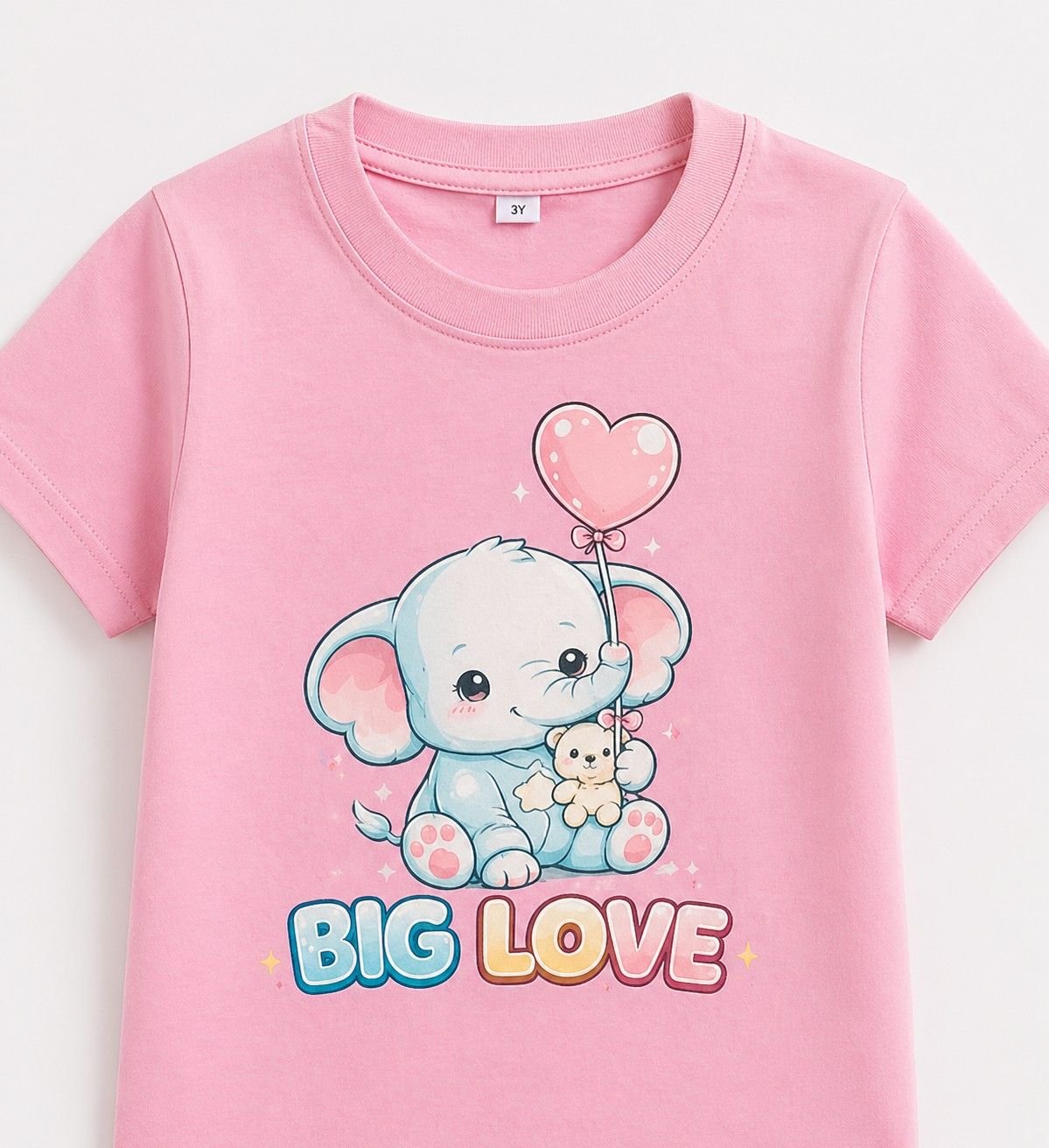 Girls Pink Printed Cotton Half Sleeve T-Shirt – Premium Quality Kids Wear
