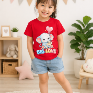 Girls Printed Cotton Half Sleeve T-Shirt | Soft & Comfortable Kids Casual Wear