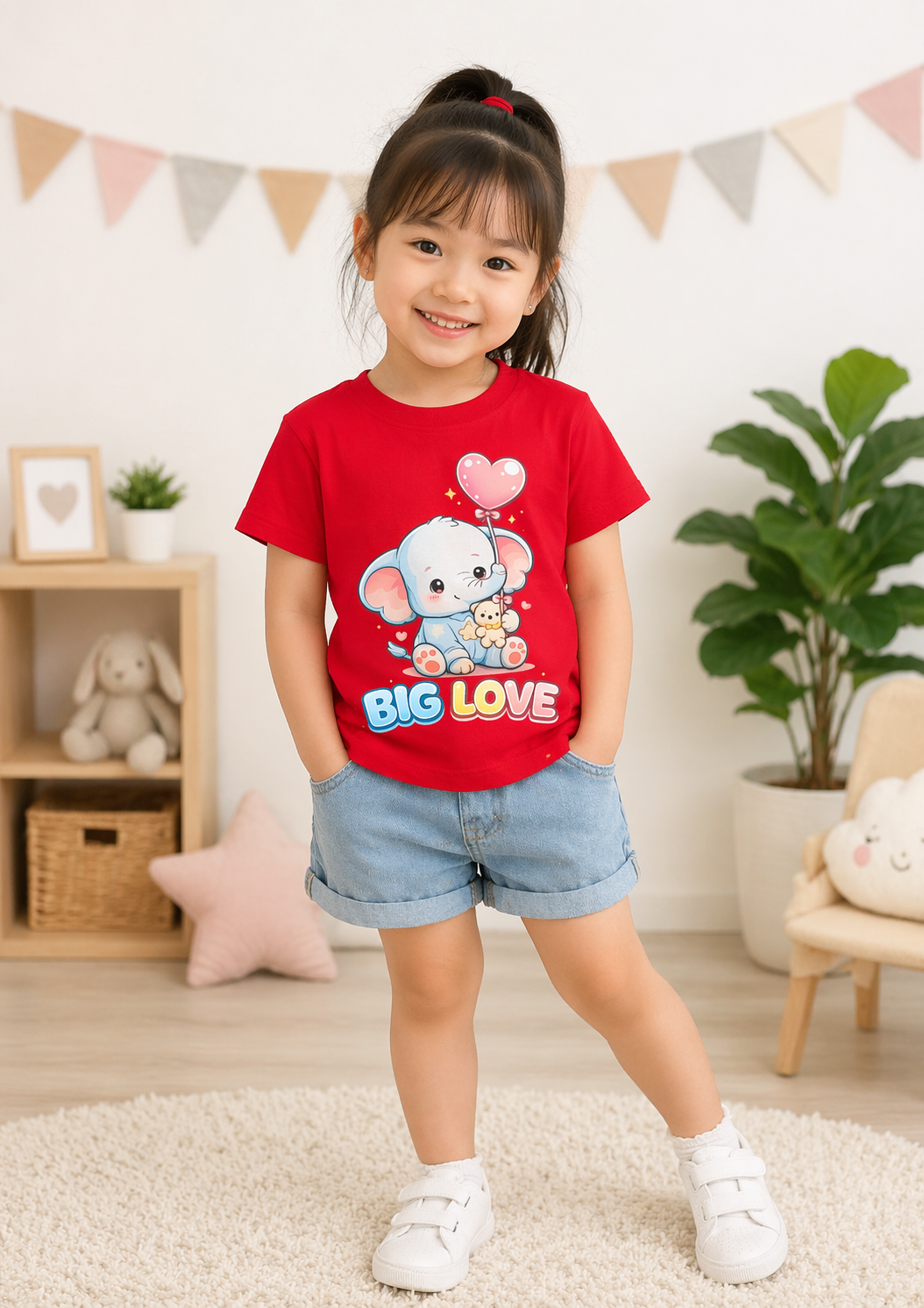 Girls Printed Cotton Half Sleeve T-Shirt | Soft & Comfortable Kids Casual Wear