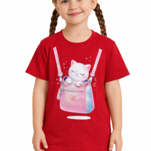 Girls Printed Cotton T-Shirt | Soft & Comfortable Kids Wear | Trendy Casual Tee for Girls
