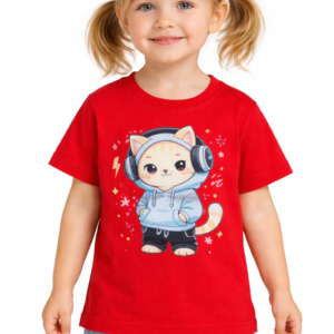 Girls Printed Cotton Half Sleeve T-Shirt for Kids | Soft & Comfortable Casual Wear
